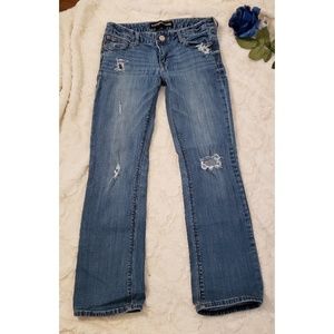 DESTROYED Express Barely boot jeans short 4